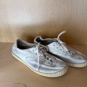 Vintage White Canvas Sneakers